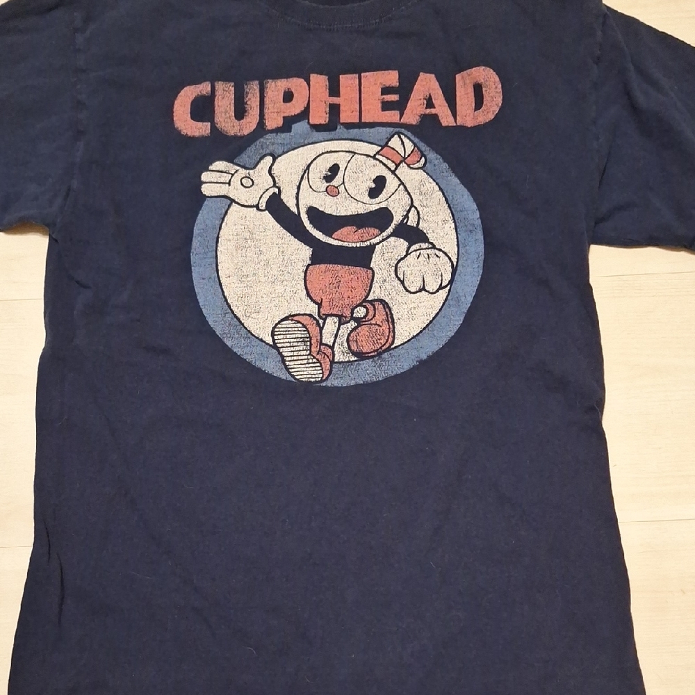 Cuphead Teen/Mens INavy Blue T-Shirt